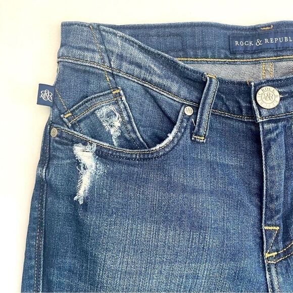 Rock & Republic® Kendall Capri Jeans Size 6 Medium Wash - Picture 2 of 9